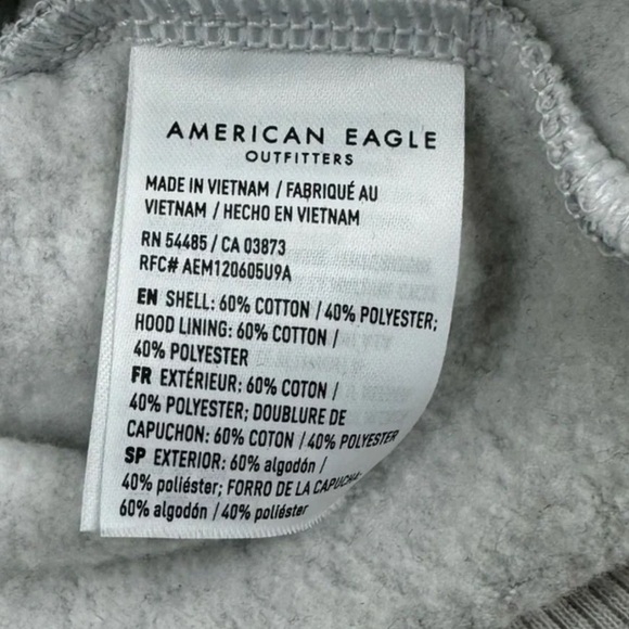 American Eagle Gray and White Ahh-Mazingly Soft Zebra Oversized Hoodie - Picture 9 of 9